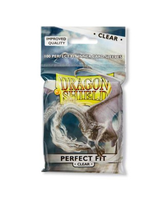 Dragon Shield Standard Perfect Fit Sleeves - Clear/Clear (100 Sleeves)